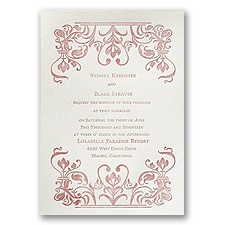 Regal Fantasy - Ecru - Featherpress Invitation