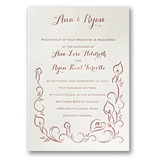 Contemporary Callas - Ecru - Featherpress Invitation
