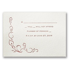 Contemporary Callas - Ecru - Featherpress Response Card