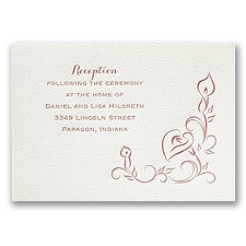 Contemporary Callas - Ecru - Featherpress Reception Card