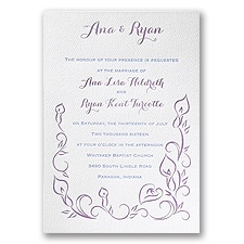 Contemporary Callas - White - Featherpress Invitation