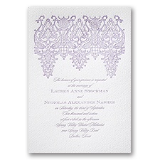 Chandelier Lace - White - Featherpress Invitation