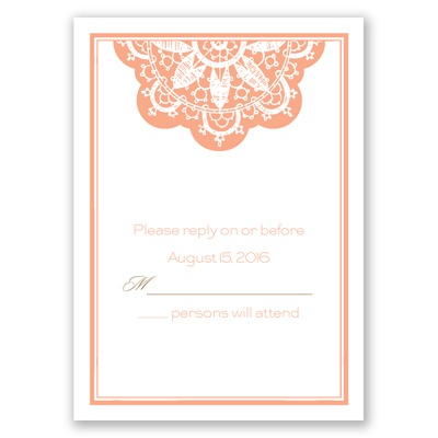 Intricate Beauty - Response Card and Envelope