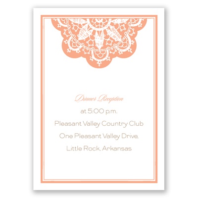 Intricate Beauty - Reception Card