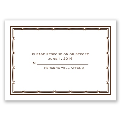 Calla Lily Frame - Response Card and Envelope