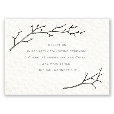 Beneath the Branches - Reception Card