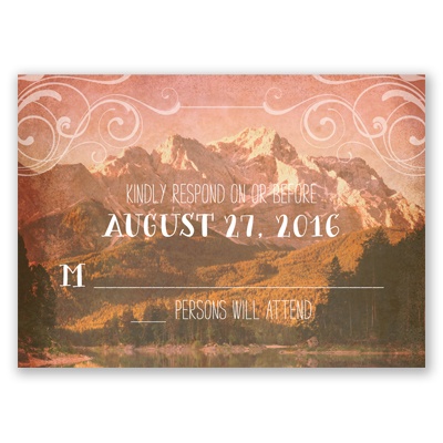 Rustic Reflections - Response Card and Envelope