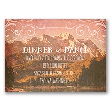 Rustic Reflections - Reception Card