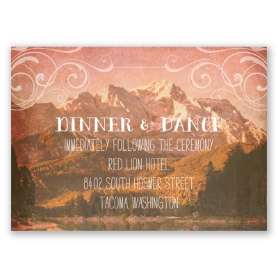 Rustic Reflections - Reception Card