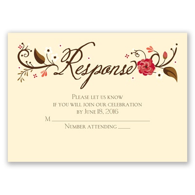 Flowering Faith - Corabell - Response Card and Envelope