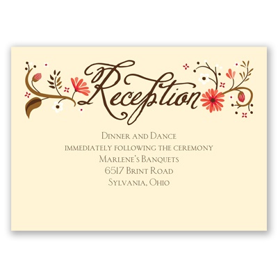 Flowering Faith - Corabell - Reception Card