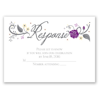 Flowering Faith - Freesia - Response Card and Envelope
