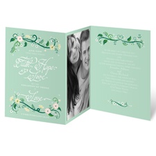 Flowering Faith - Kelly Green - Invitation