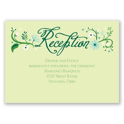 Flowering Faith - Kelly Green - Reception Card