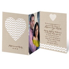 Painted Burlap - Invitation