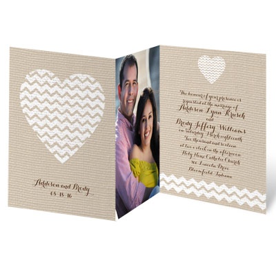 Painted Burlap - Invitation