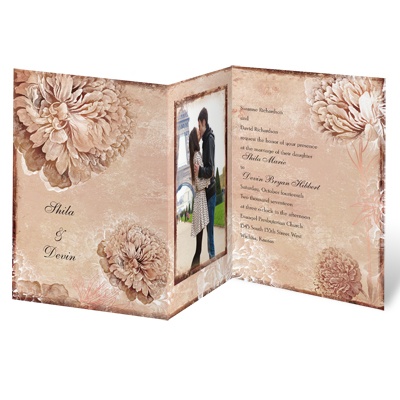 Timeless Peonies - Bark - Invitation