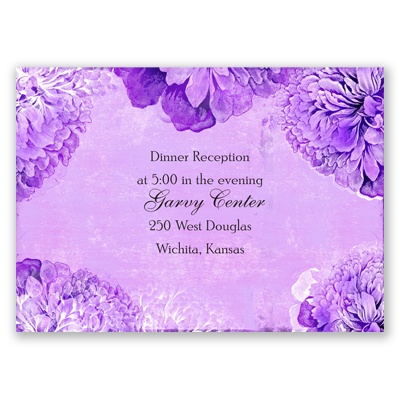 Timeless Peonies - Freesia - Reception Card