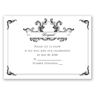 Victorian Flourish - Response Card and Envelope