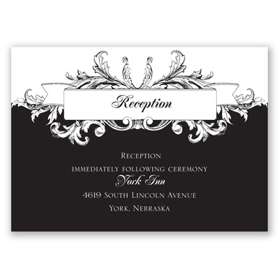 Victorian Flourish - Reception Card