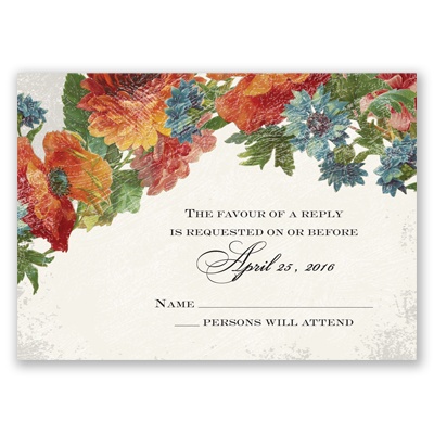 Floral Fantasy - Response Card and Envelope