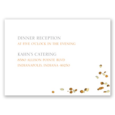 Fall in Love - Reception Card