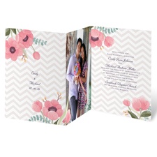 Chevron Floral - Invitation
