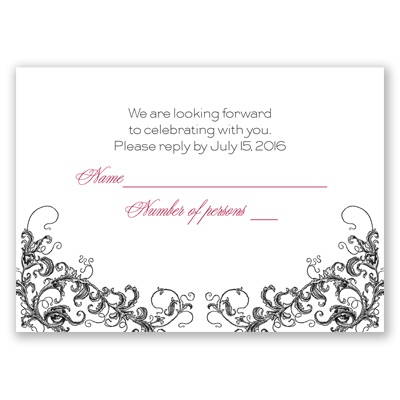 Filigree Border - Response Card and Envelope