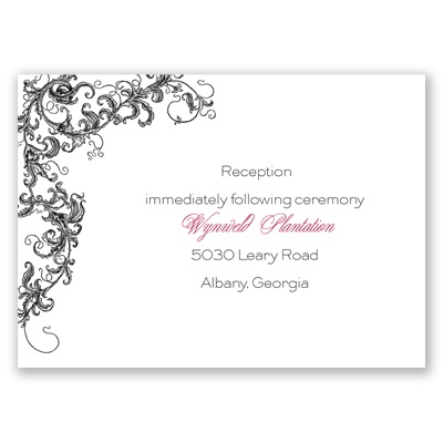 Filigree Border - Reception Card