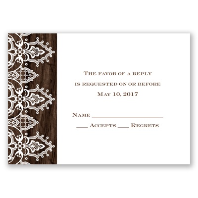 Romantic Finish - Response Card and Envelope