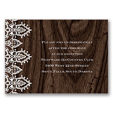 Romantic Finish - Reception Card