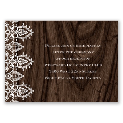 Romantic Finish - Reception Card