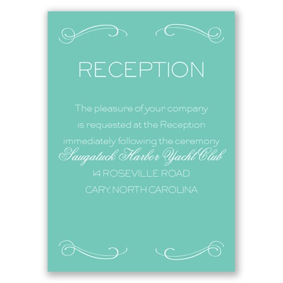 Elegantly Etched - Reception Card