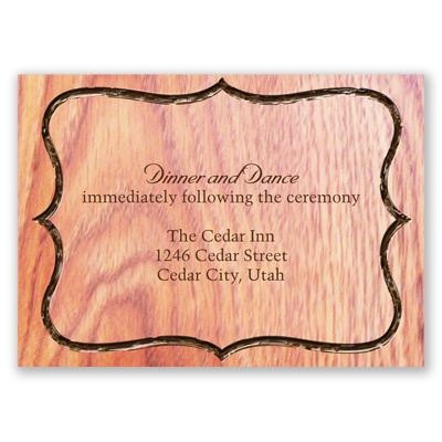 Burning Love - Reception Card