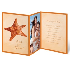 Watercolor Starfish - Terra Cotta - Invitation