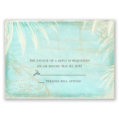 Island Cartography - Response Card and Envelope