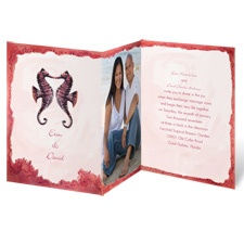 Sweet Sea Horses - Merlot - Invitation