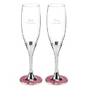 Pink Glitter Galore Toasting Flutes