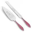 Pink Glitter Galore Knife and Server Set