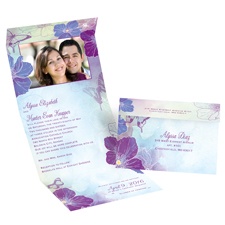 Flowers and Butterflies - Grapevine - Seal and Send Invitation