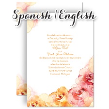 Flores Pintadas - Deep Orange - Invitation