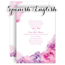Flores Pintadas - Raspberry - Invitation
