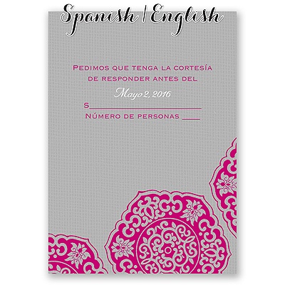 Medallón Elegante - Response Card and Envelope