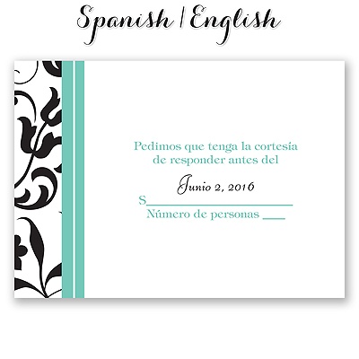 Flores Preciosas - Response Card and Envelope