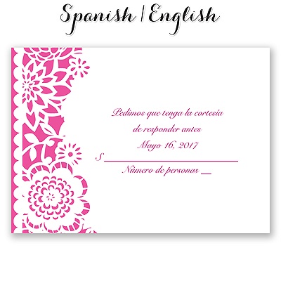 Bandera Festivo - Response Card and Envelope