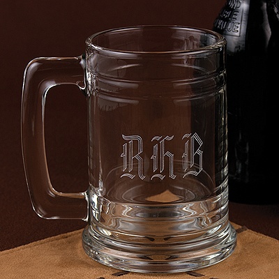 Wedding Party Gifts   on Home    Gifts    Wedding Gifts For Men    Monogrammed Glass Mug