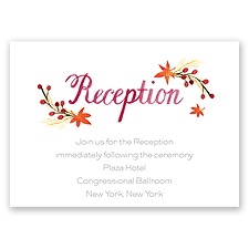 Autumn Arrangement - Reception Card