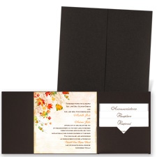 Last of Fall - Brown Shimmer - Pocket Invitation