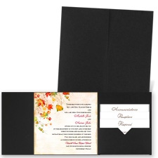 Last of Fall - Black - Pocket Invitation