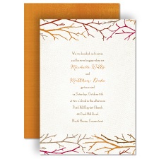 Twigs on Burlap - Bark - Invitation